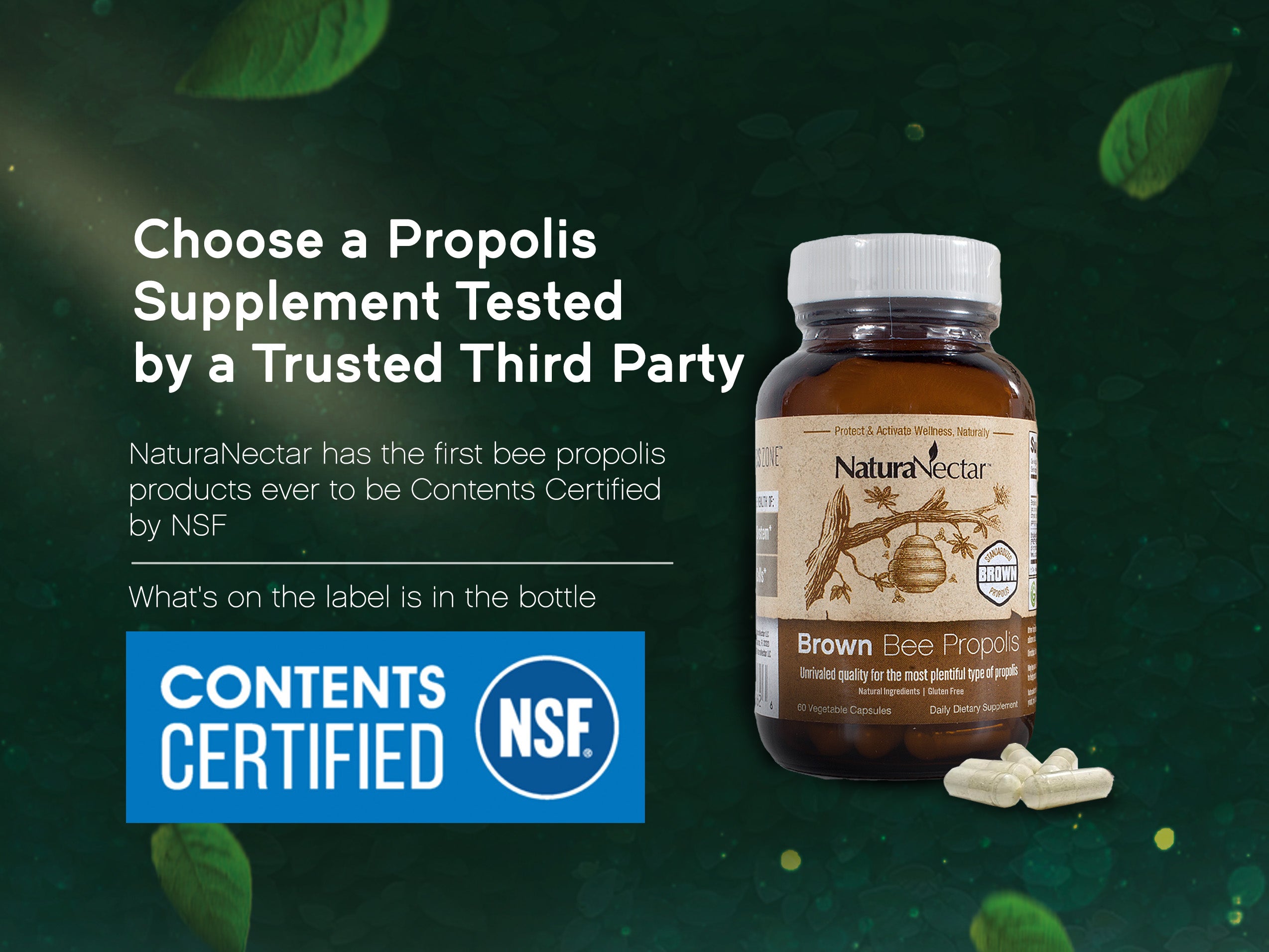 FEEL CONFIDENT WITH THE NSF CONTENTS CERTIFIED SEAL