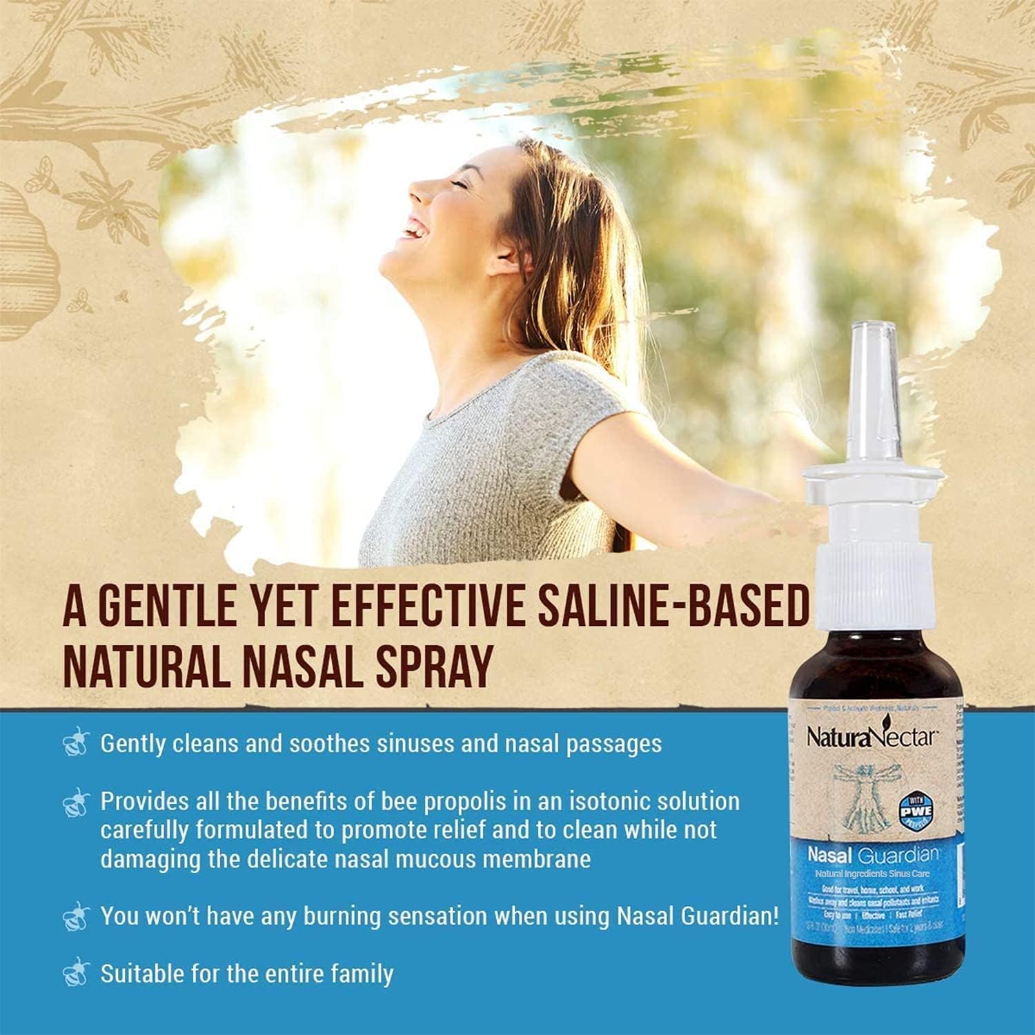 Multi-Propolis Nasal Spray, Alcohol & Propylene Glycol Free, For 2 Years Old & Older, 1 fl oz (30mL)  | Pack of 3
