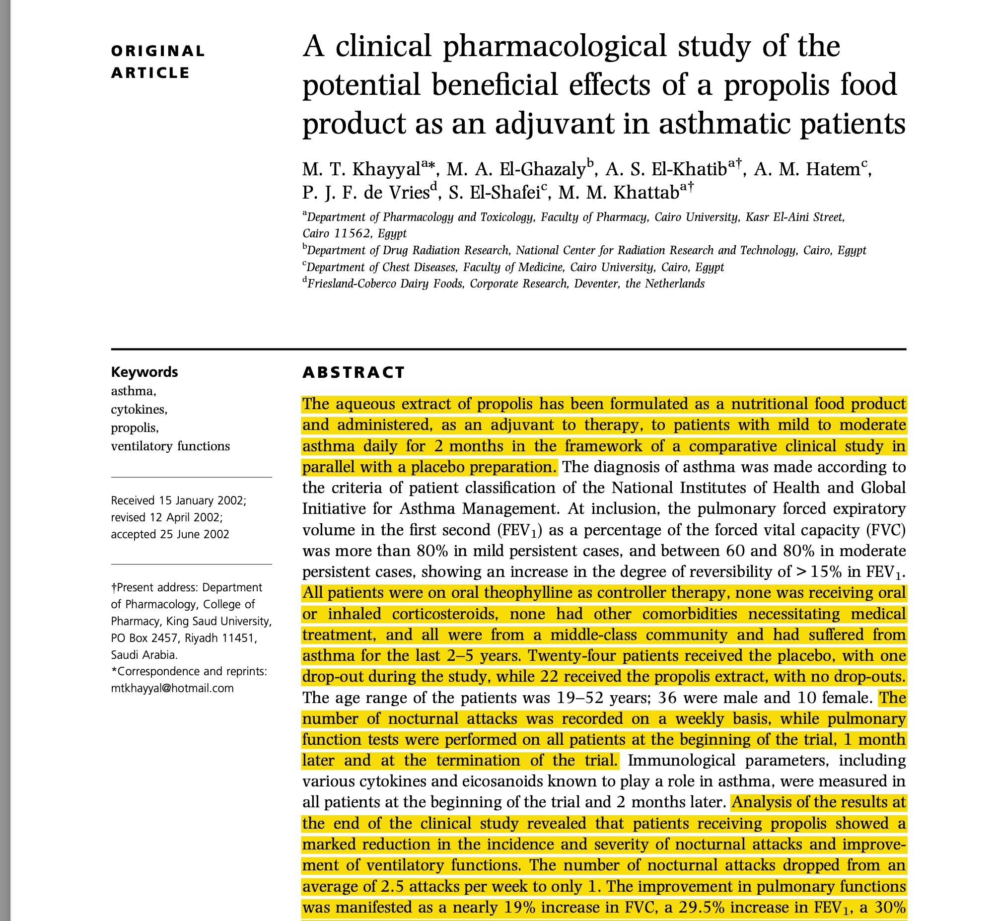 DECADE-LONG SCIENTIFIC WORK CULMINATING IN A CLINICAL STUDY
