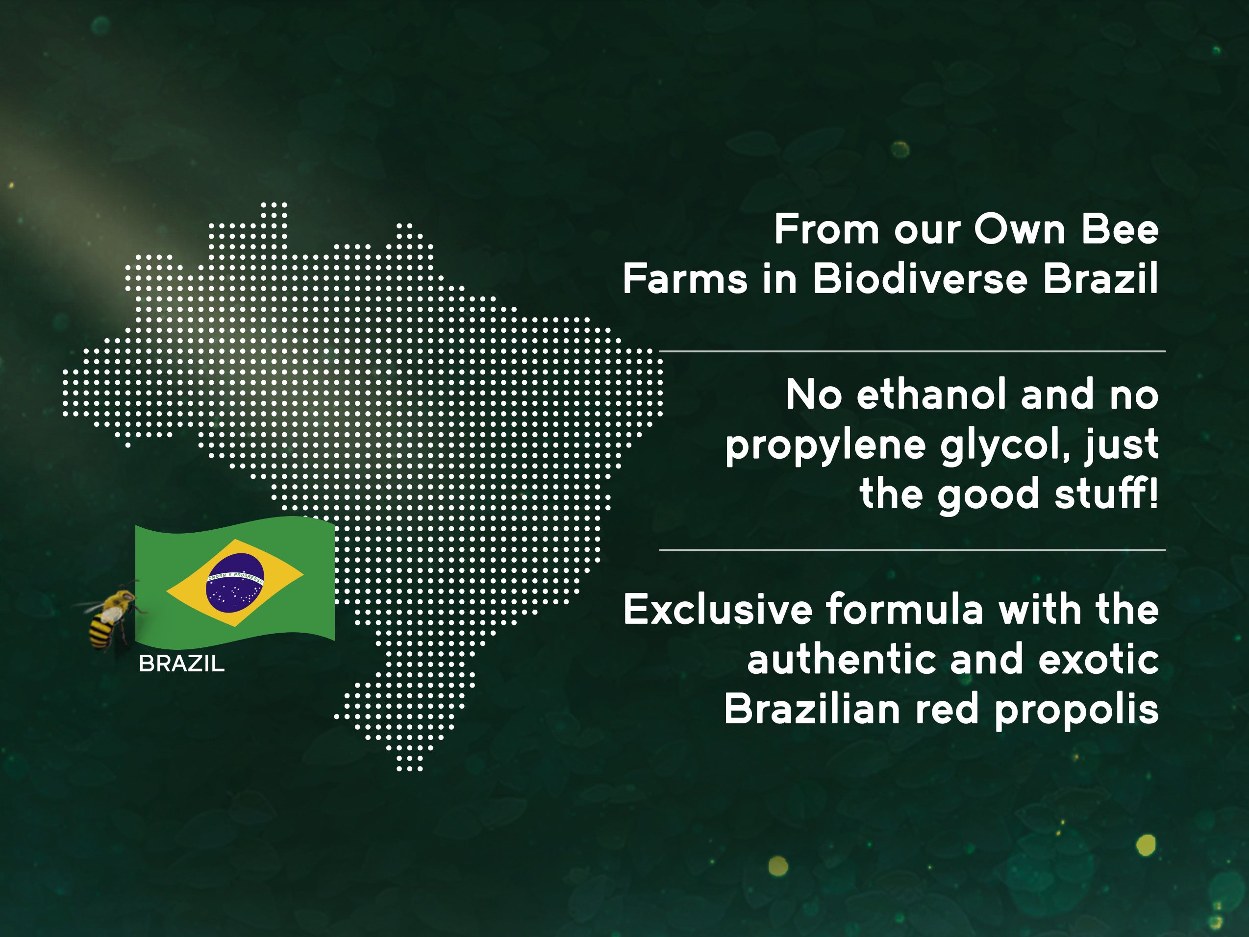 GUARANTEED ORIGIN FREE OF ETHANOL AND PROPYLENE GLYCOL