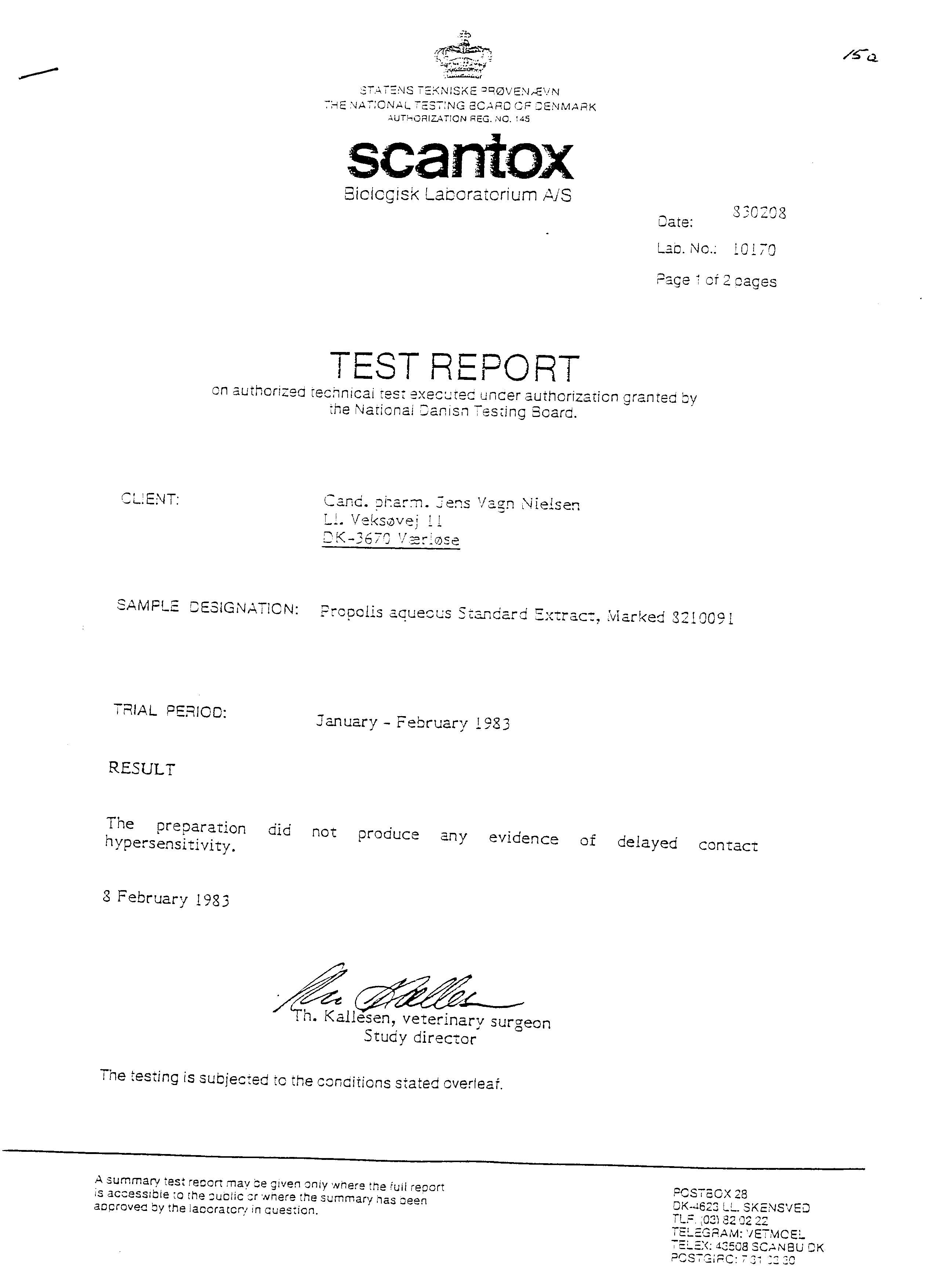 NO DELAYED CONTACT HYPERSENSITIVITY FOR PWE-13™