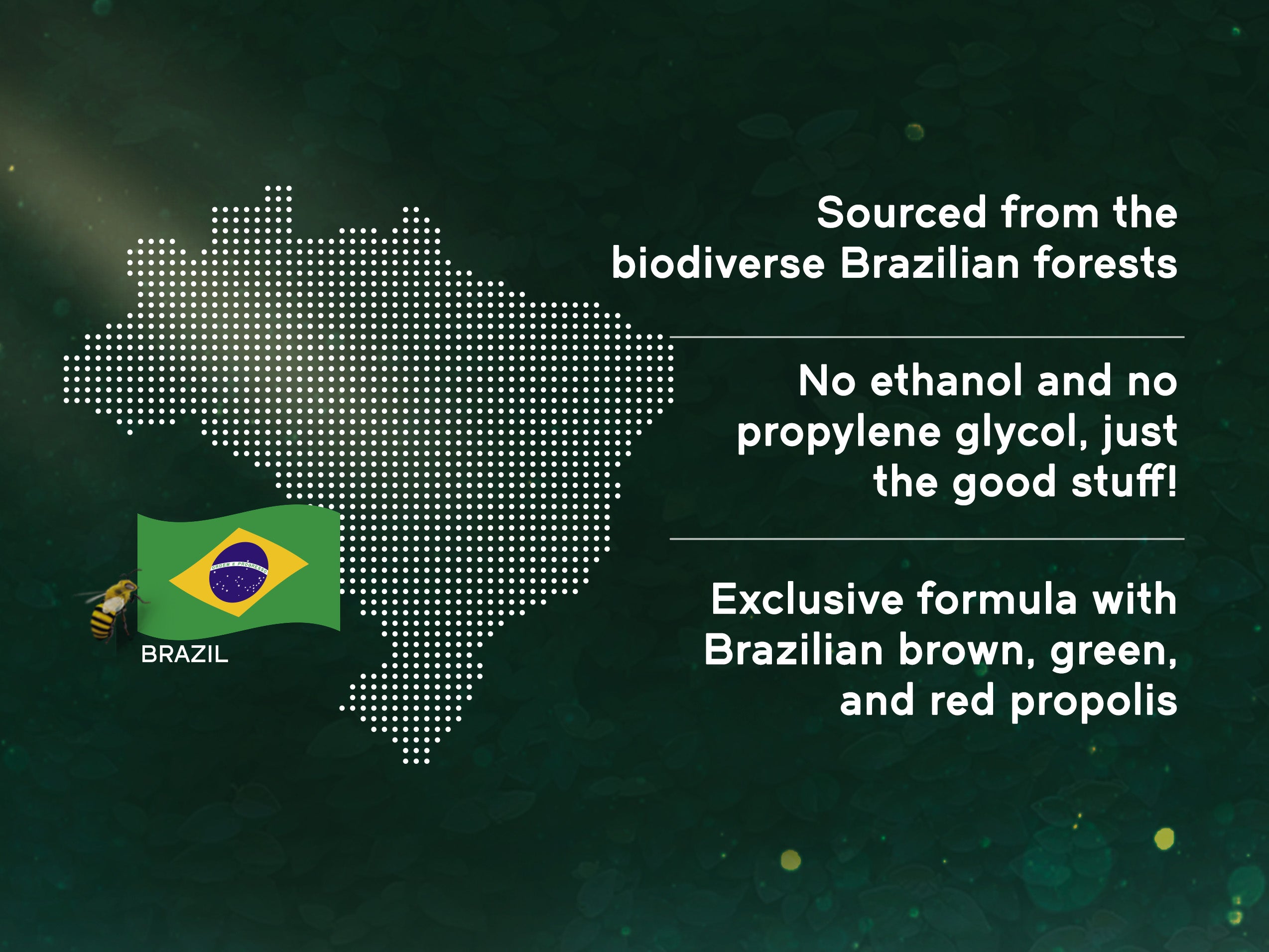 GUARANTEED ORIGIN FREE OF ETHANOL AND PROPYLENE GLYCOL