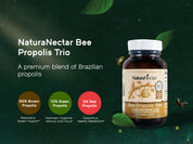 Bee Propolis Trio™, 60 Veggie Capsules | NSF Contents Certified | Brazilian Bee Propolis Blend