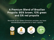Bee Propolis Trio™, 60 Veggie Capsules | NSF Contents Certified | Brazilian Bee Propolis Blend