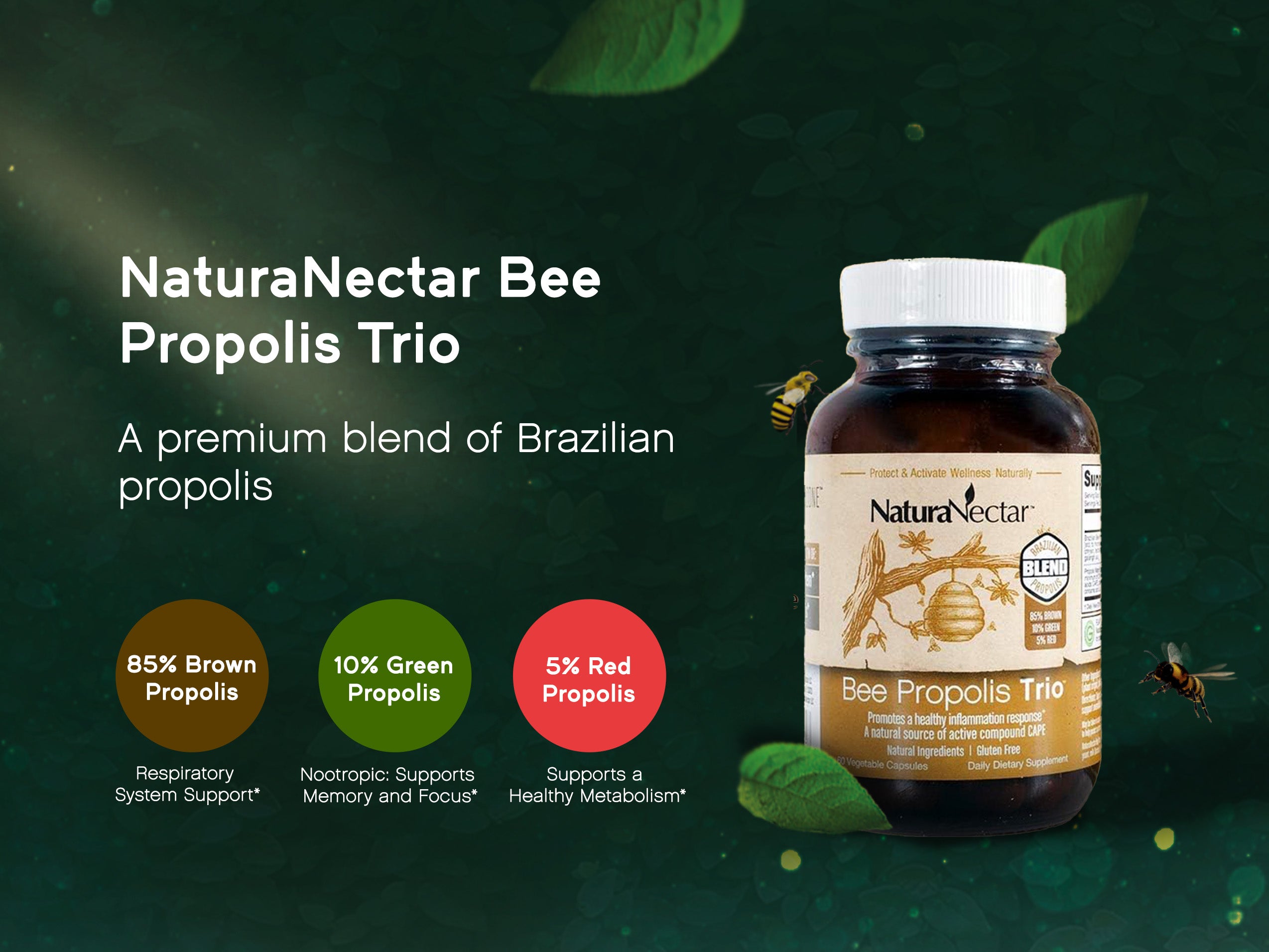EXPERIENCE ALL THREE TYPES OF BRAZILIAN PROPOLIS