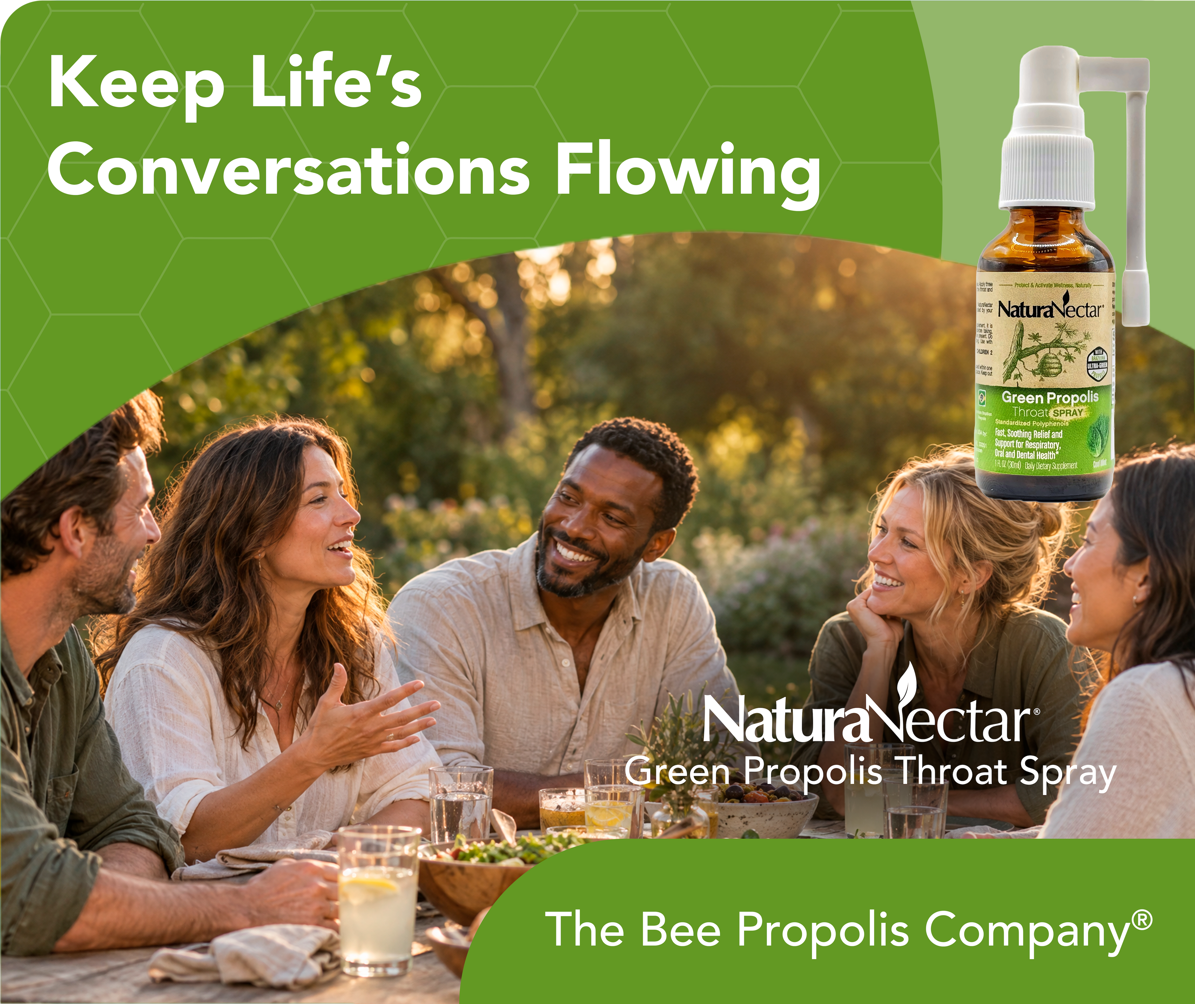 Green Propolis for Throat Spray, Cool Mint, 30 mL