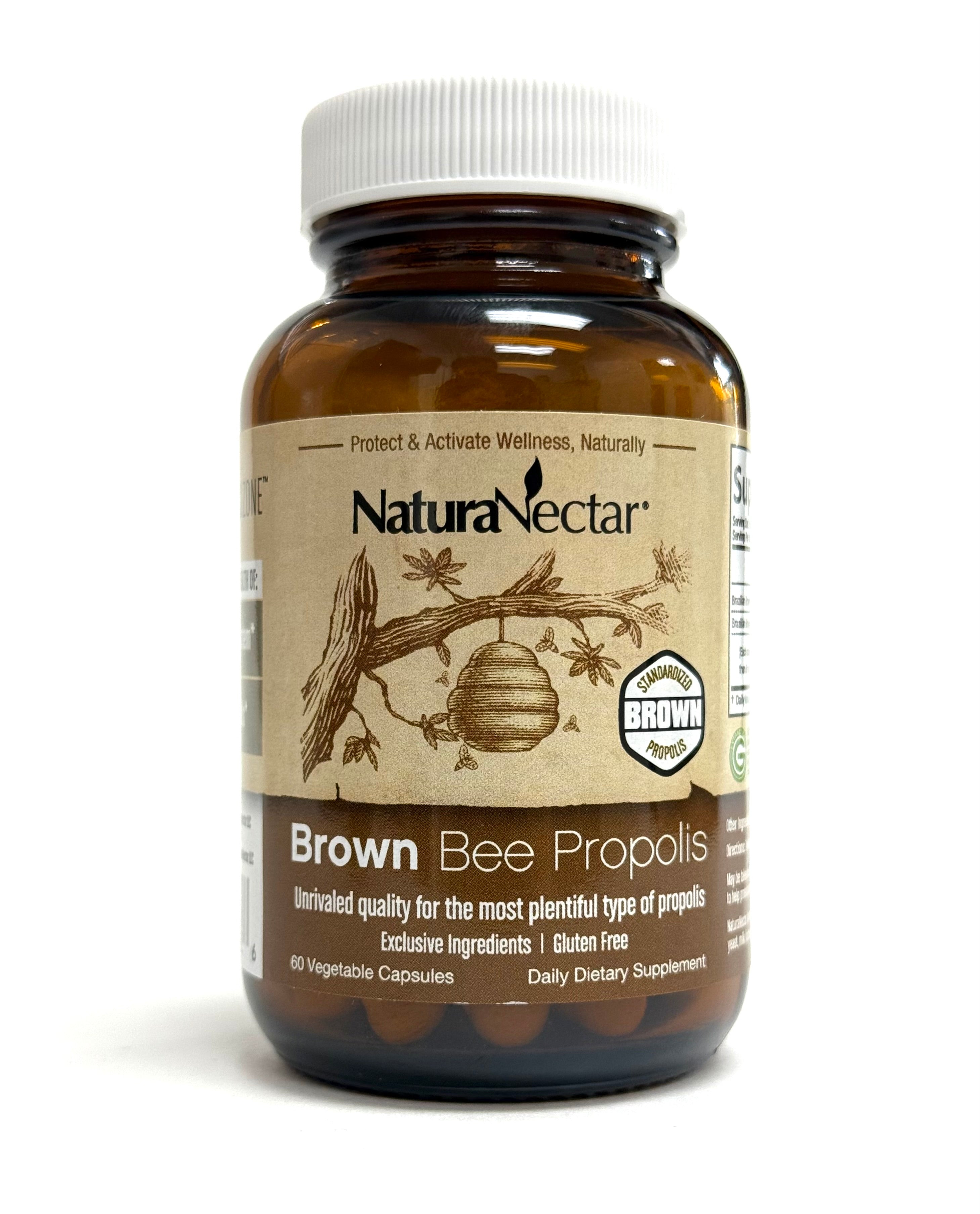 Brazilian Bee Propolis - Brown, NSF Contents Certified, 60 Capsules