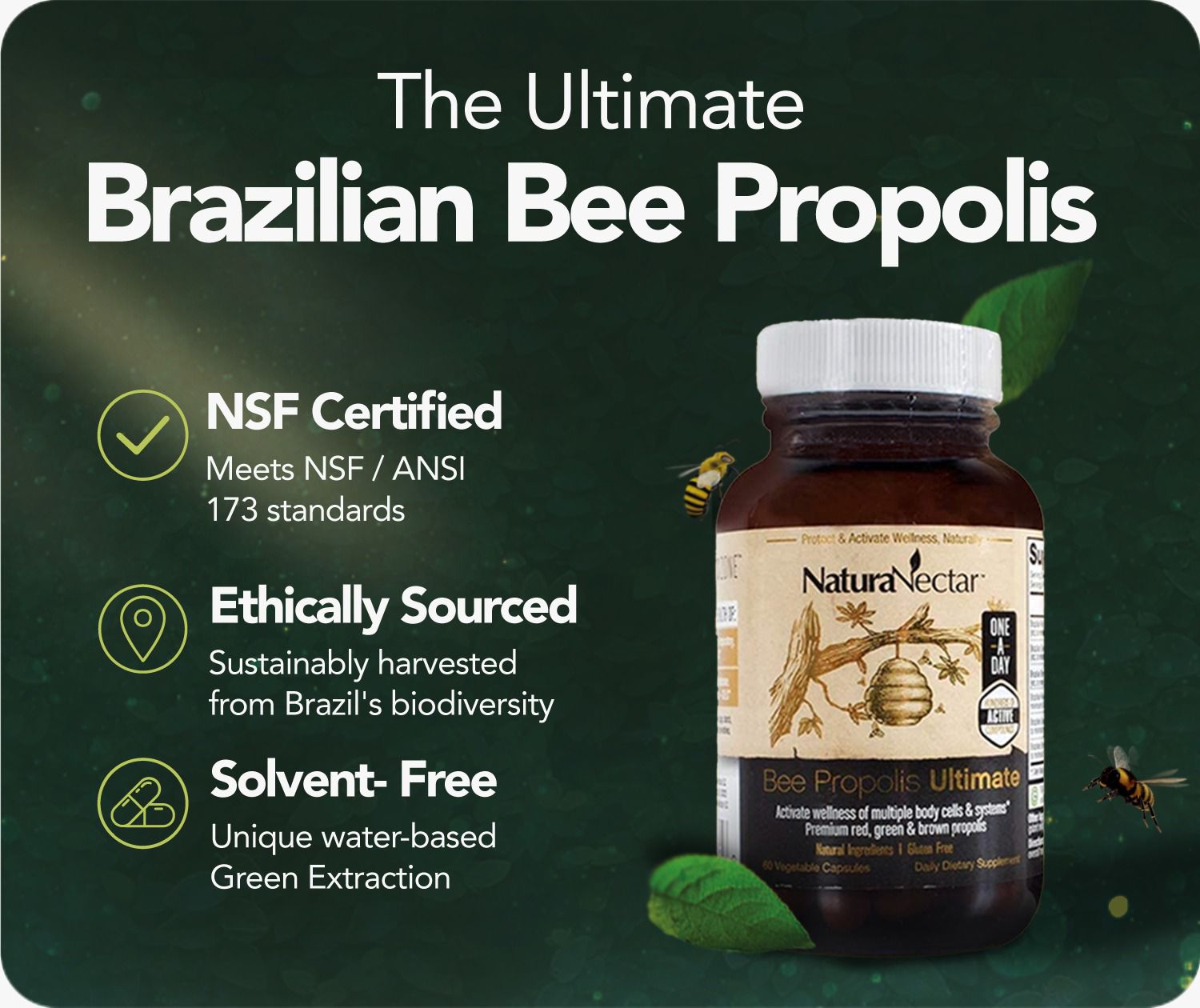 Bee Propolis Ultimate, NSF Contents Certified, 60 capsules